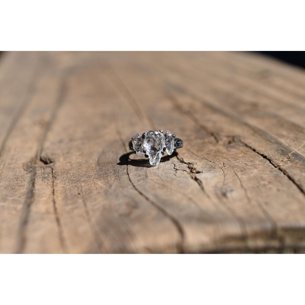Raw Lake County Diamond Engagement Ring